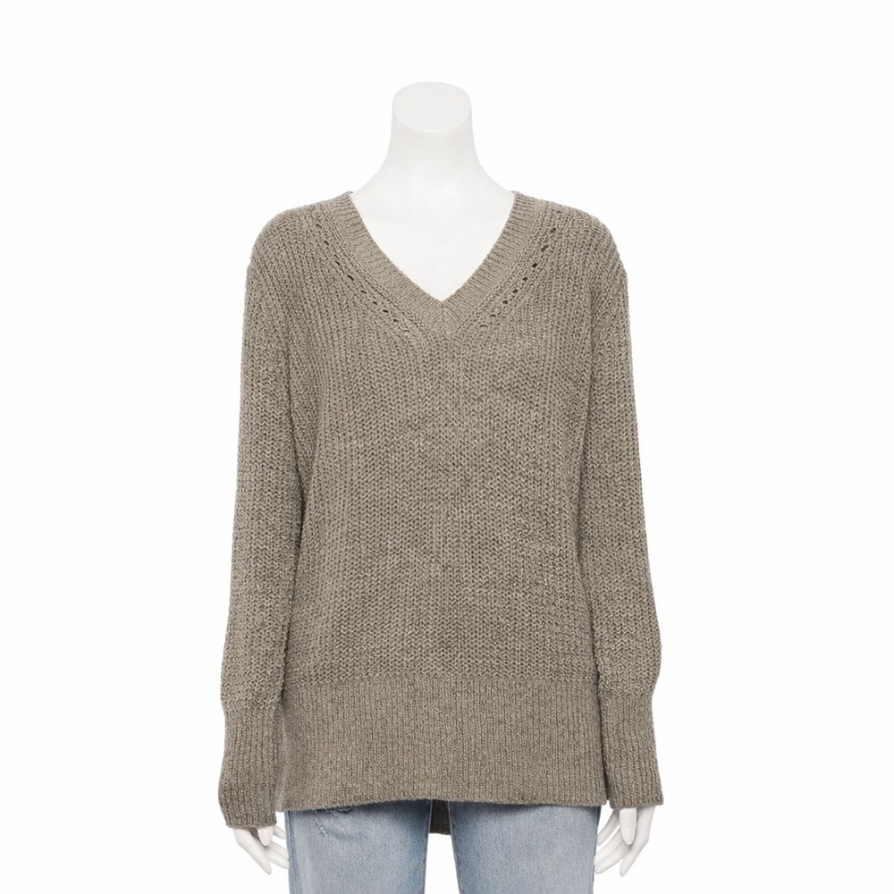 SO Juniors Chenille V Neck Sweater M NWT Side Slit Cozy Knit Kohls‎ Spring Layer
